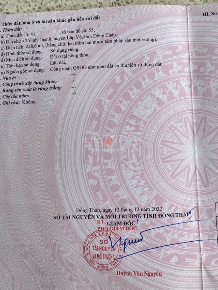 Đất bán Đồng Tháp