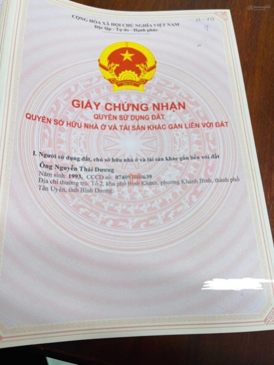 Đất bán Tân Uyên