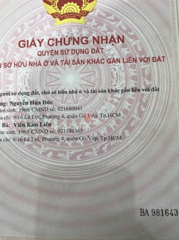 bán Nhà Phường Hiệp Bình Chánh