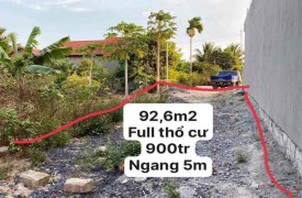 Bán đất chính chủ Diên Khánh - Khánh HÒa 92.6m2 giá rẻ dưới 900 triệu