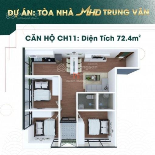 bán chung cư chung cư MHD Trung Văn diện tích 72.3 met