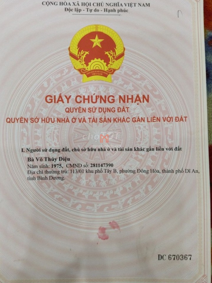 Đất bán Tỉnh Bình Dương