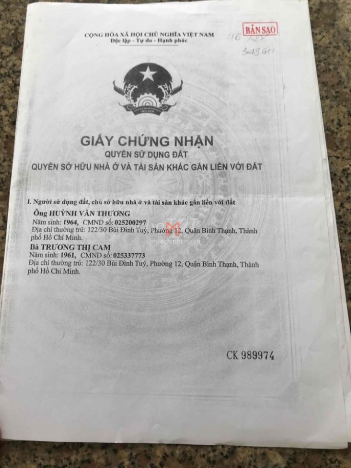 Nhà bán Bình Quới