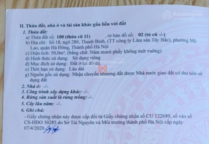 Nhà Phường Mộ Lao giá là 5.75 tỷ