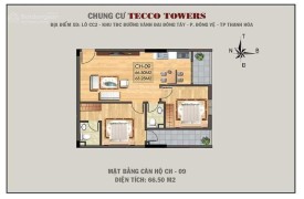 Bán căn hộ chung cư Tecco Tower Thanh Hóa 2PN 66.5m² giá 1.05 tỷ