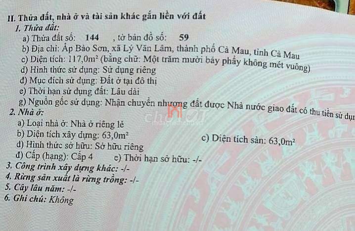 Nhà bán Xã Lý Văn Lâm diện tích 117 m²