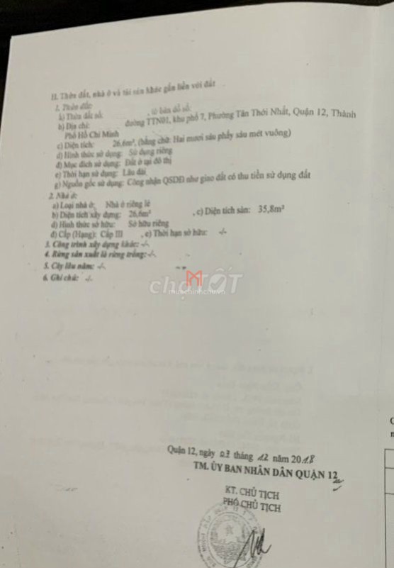 Nhà bán đ.Tân Thới Nhất 1