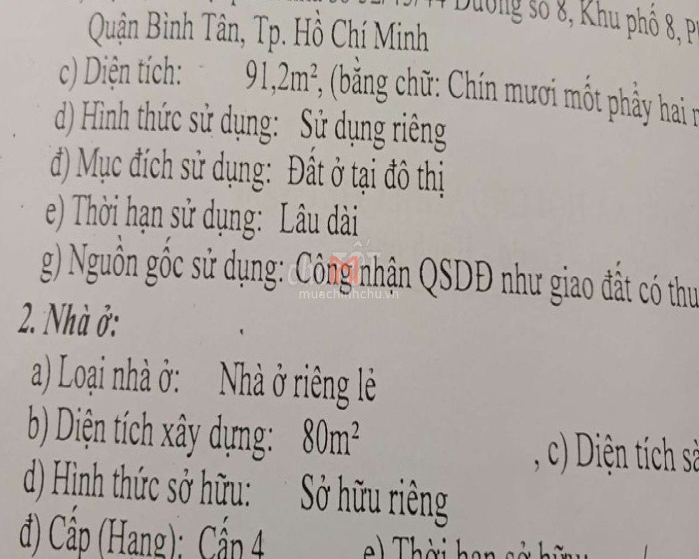 bán Nhà Phường Bình Hưng Hòa dt 91.2 m²