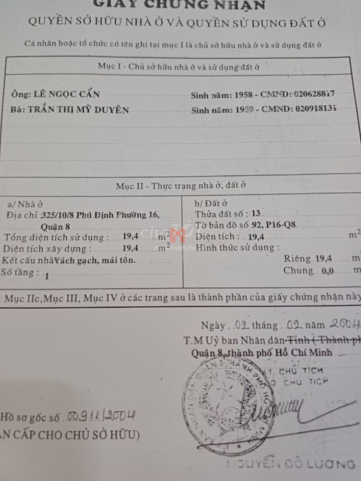 Nhà bán Phường 16 rộng 4.1